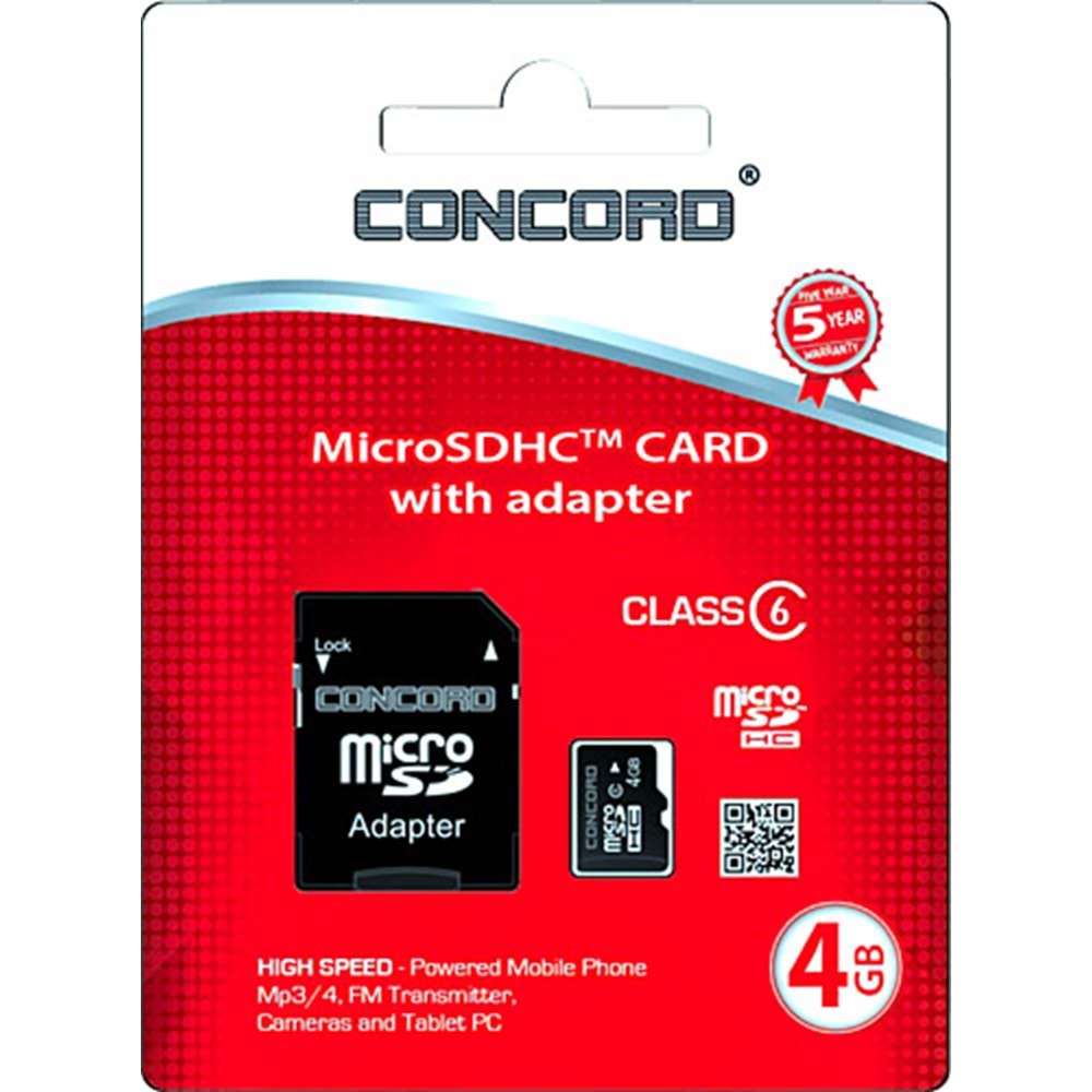 Concord 4 Gb Micro Sd Card