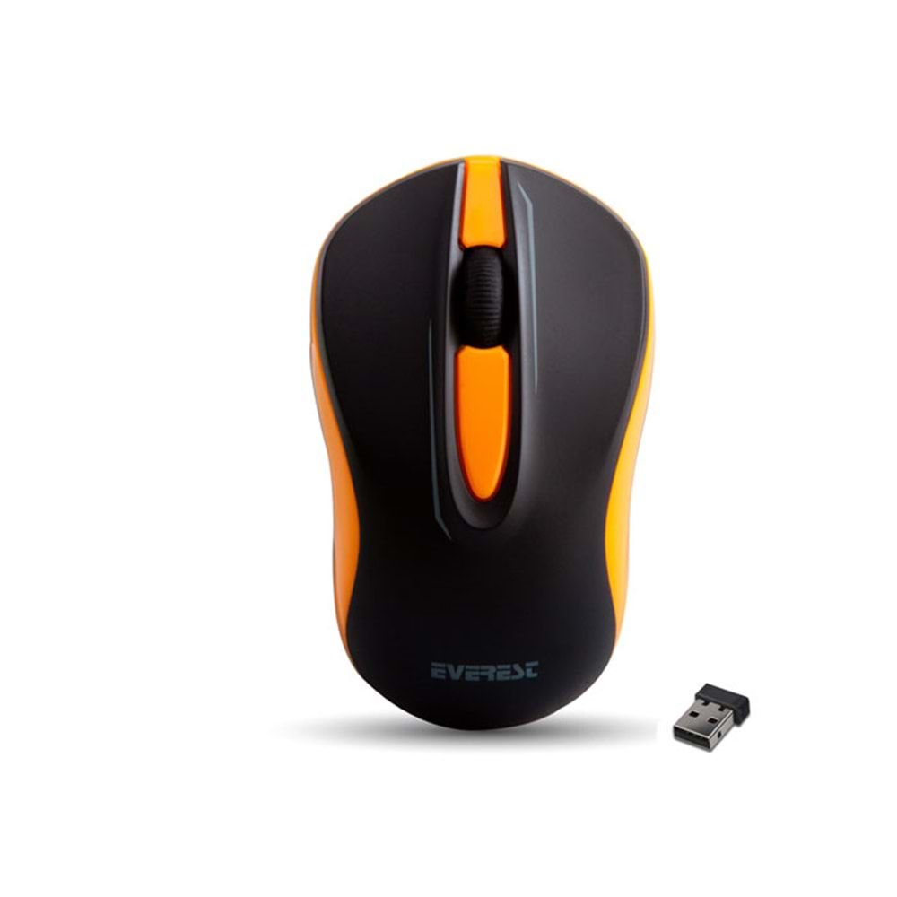 Everest Dlm-380 Siyah/Turuncu Optik Kablosuz Mouse