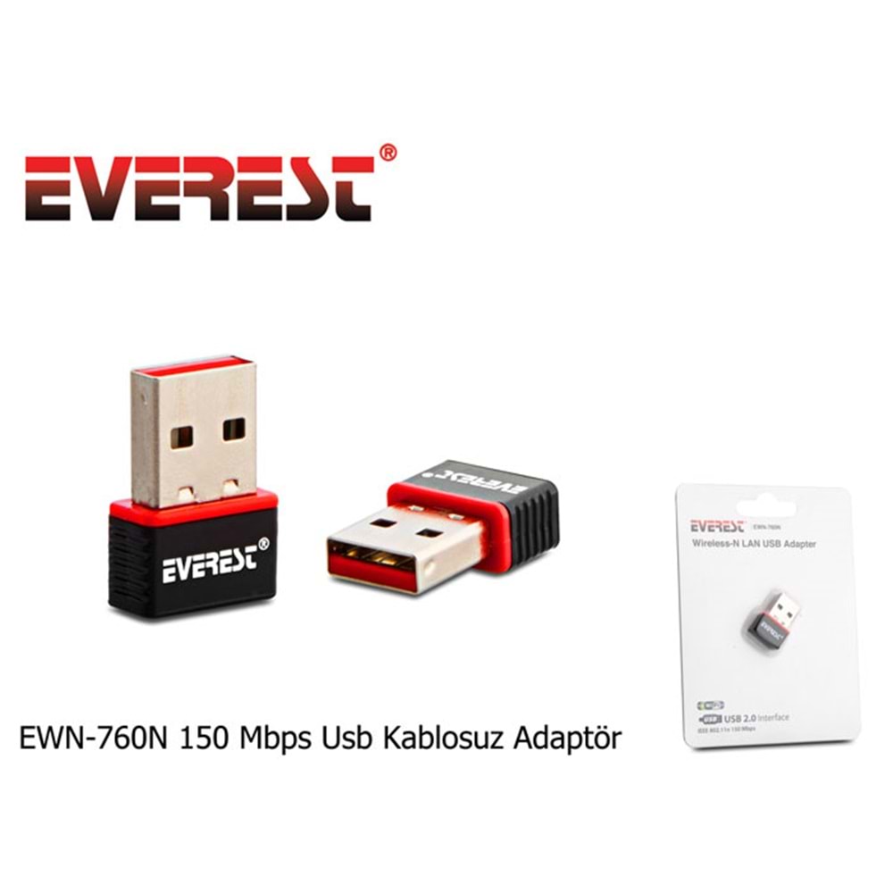 Everest Ewn-760N 150 Mbps Usb Kablosuz Adaptör