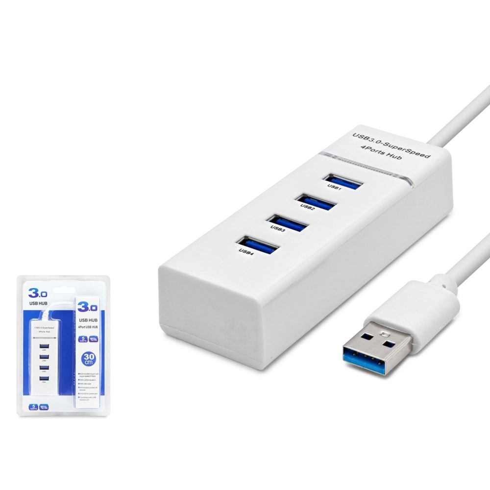 Hadron HDX7002(145) Usb 3.0 Hub 4 Port 30Cm