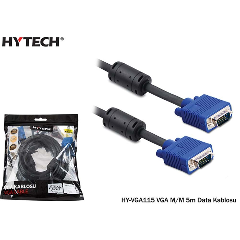 Hytech Ht-Vga20 Vga M/M 20M Görüntü Aktarma Kablosu