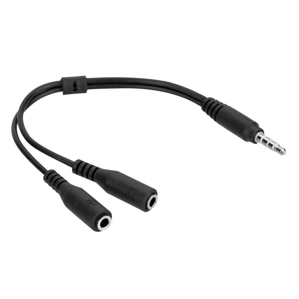 Hytech Hy-X77 Siyah Audio + Mic To 3,5Mm 0.15M Kulaklık Çevirici