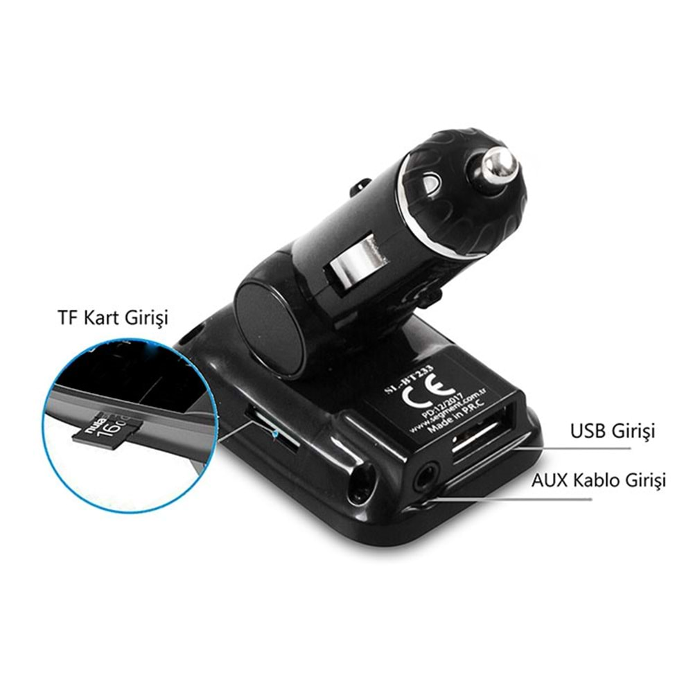 S-Link Sl-Bt233 Mp3 Usb/Tf/Aux-In Bluetooth Fm Transmitter