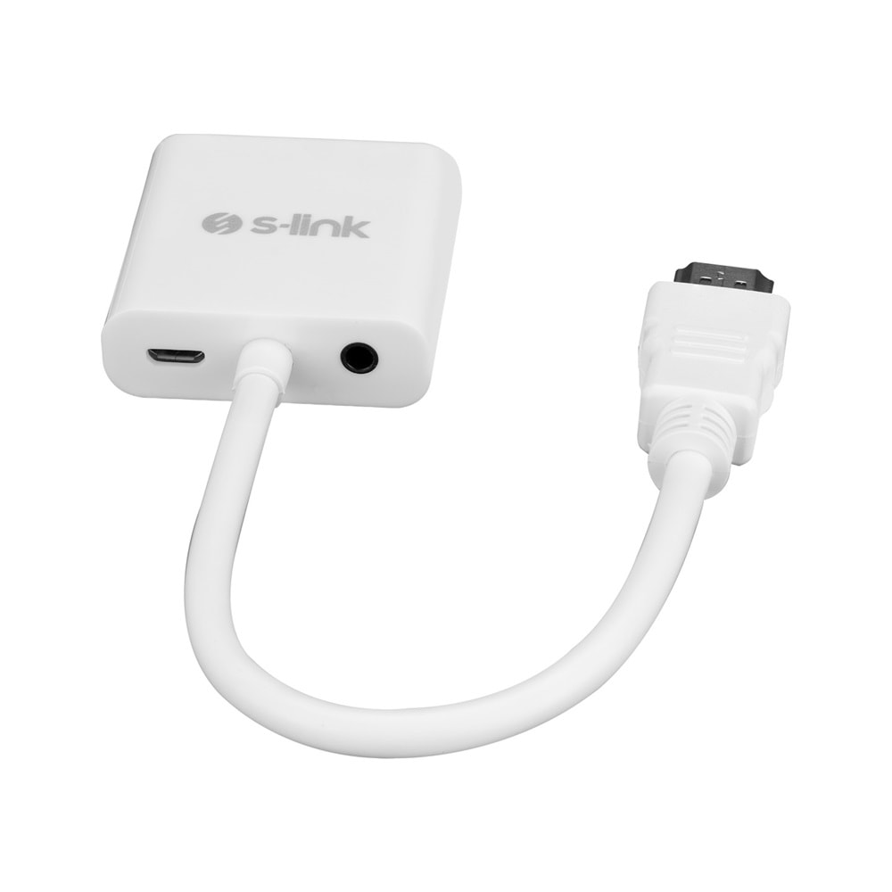 S-Link Sl-Hvs13 Hdmı To Vga + Audio Micro Usb Çevirici