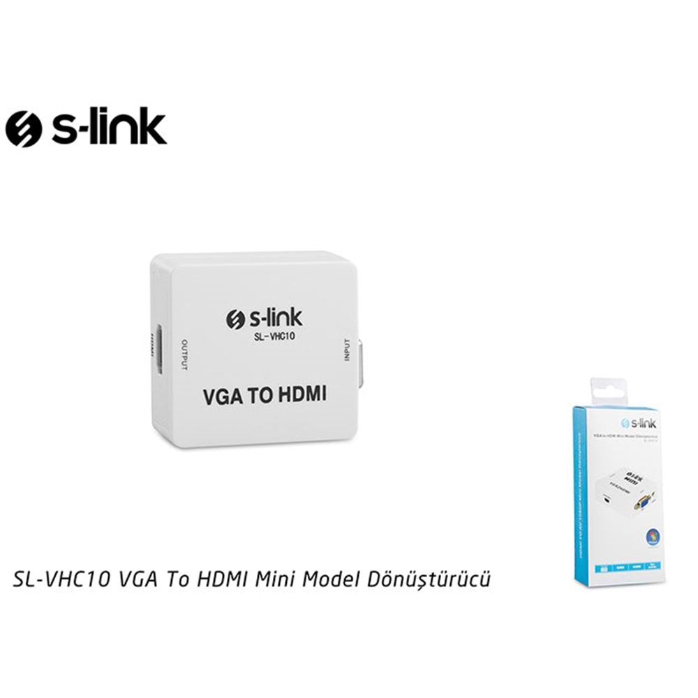 S-Link Sl-Vhc10 Vga To Hdmı Mini Model Dönüştürücü