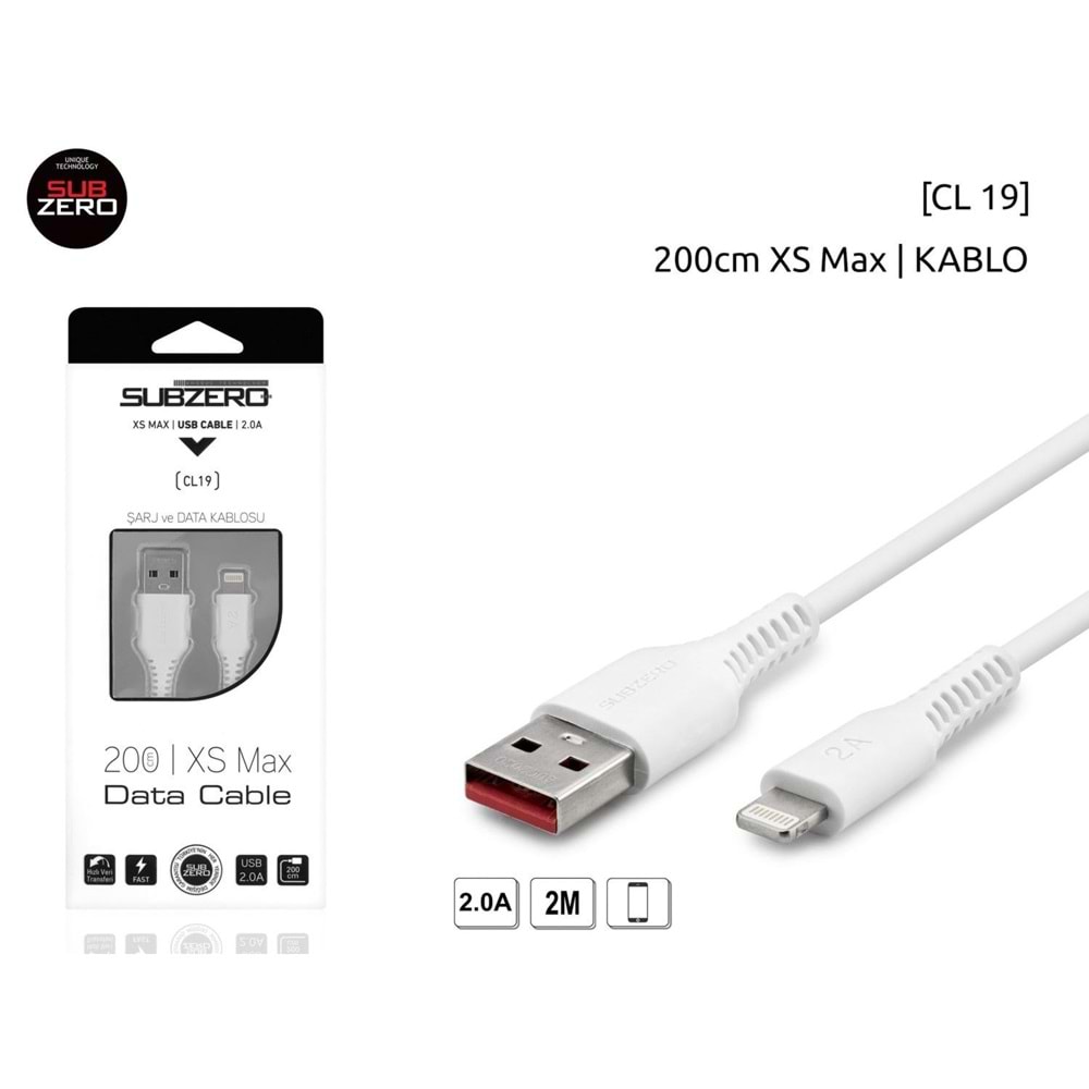 Subzero Cl19 Iphone 2.0A 2 Mt Şarj Data Kablosu