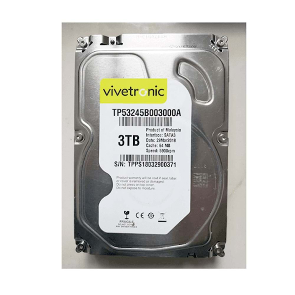 Vivetronic TP41265A003000GA 3TB 7200RPM Harddisk