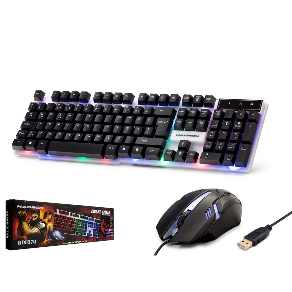 Hadron H837Q KLAVYE & MOUSE SET OYUN LEDLİ Q