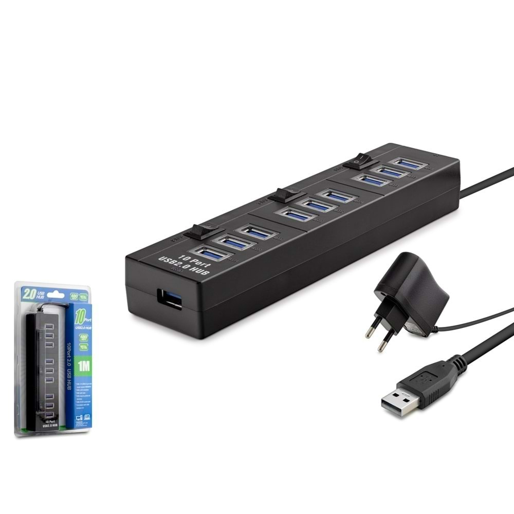 HADRON HDX7005(194) HUB USB 2.0 10 PORT