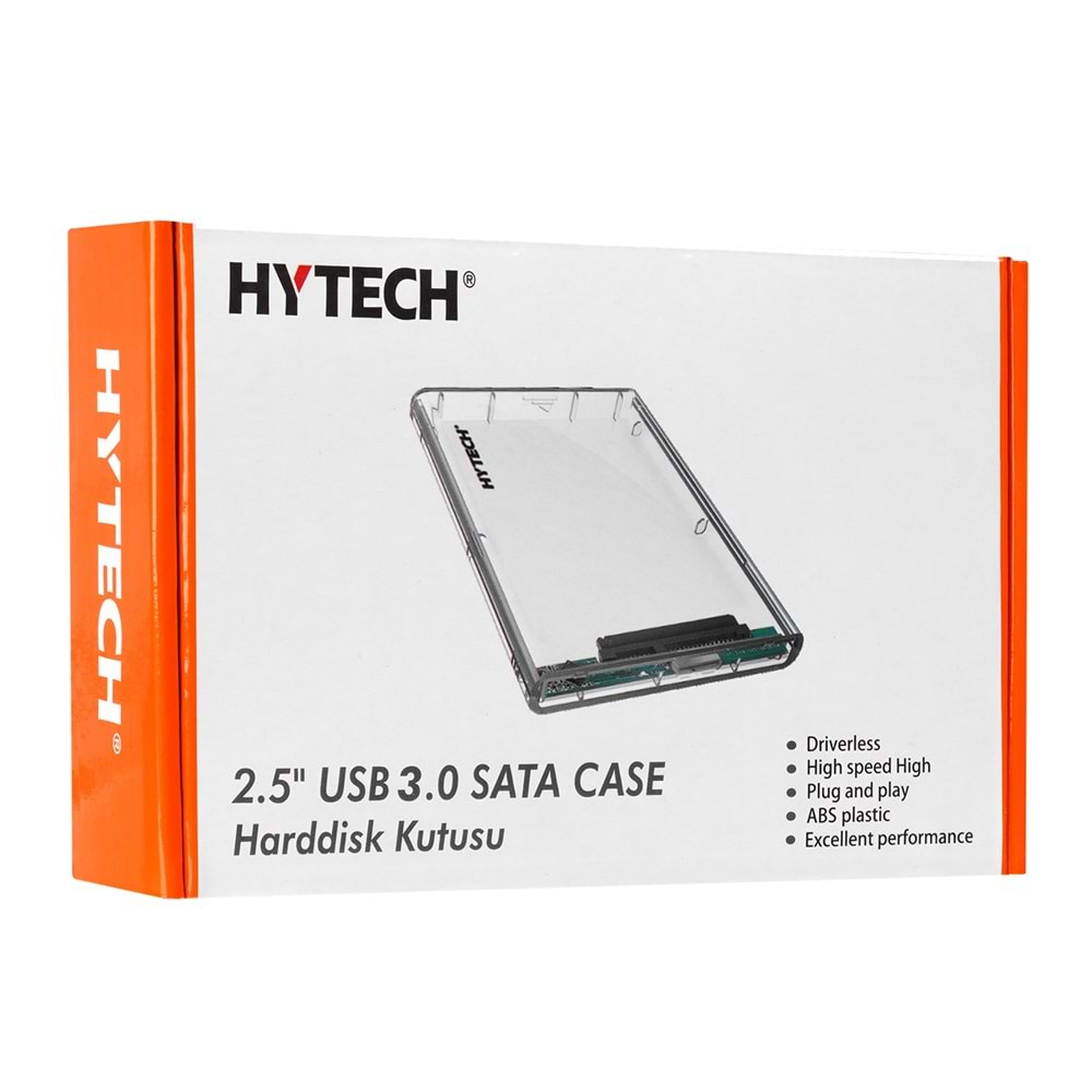 Hytech HY-HDC25 Şeffaf 2.5 USB 3.0 SATA SSD Hdd Kutusu