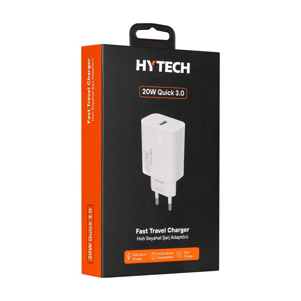 Hytech HY-XT60 20W Quick 3.0 Beyaz Ev Hızlı Şarj Adaptör
