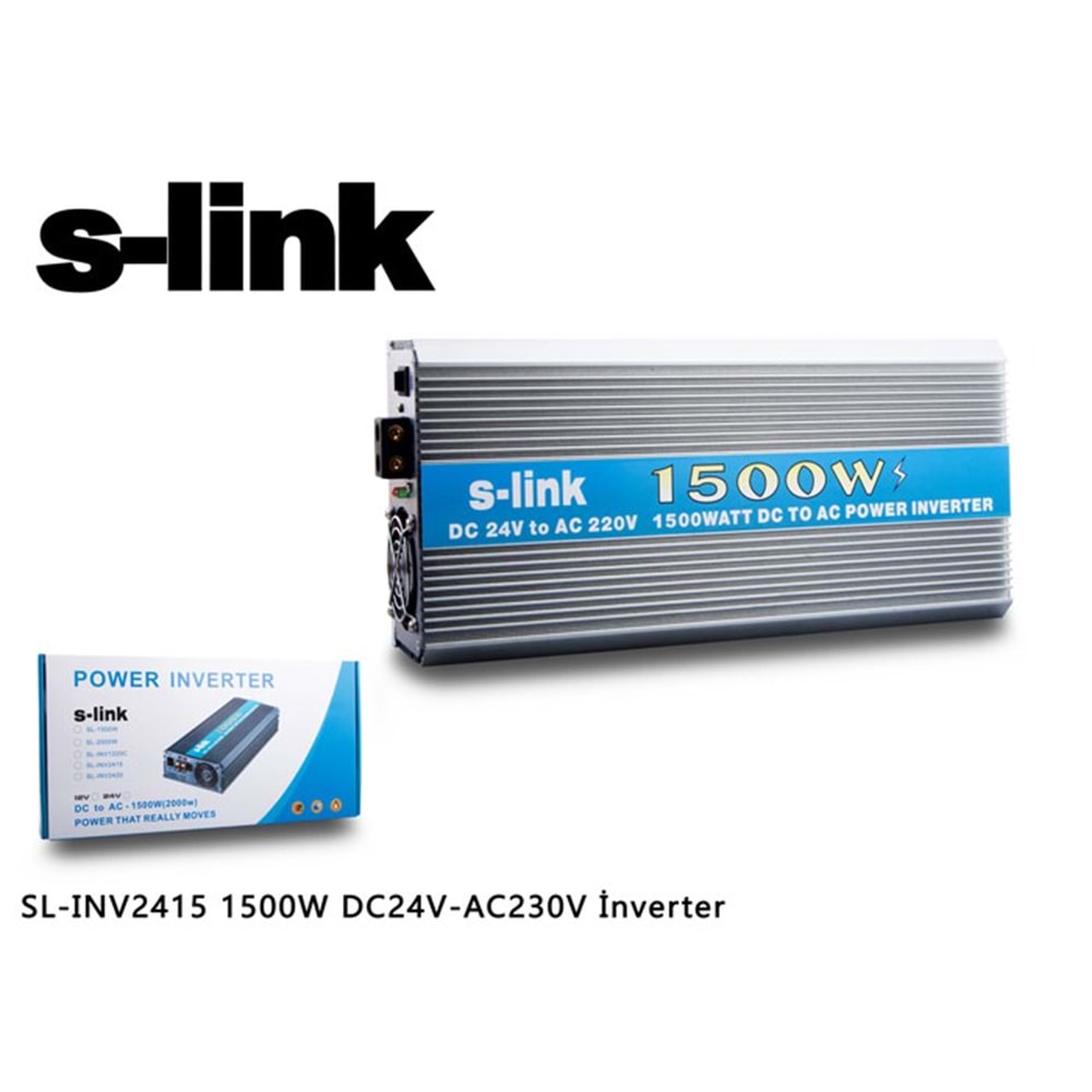S-link SL-1500W 1500W DC12V-AC230V İnverter