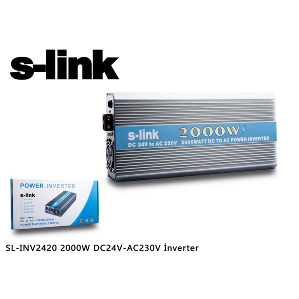 S-link SL-2000W 2000W DC12V-AC230V İnverter