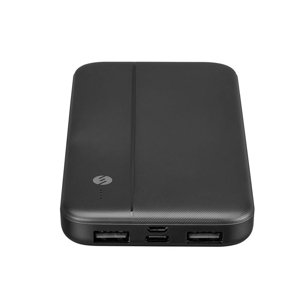 S-link IP-G10N 10000mAh Micro+Type C Girişli Powerbank Siyah Taşınabilir Pil Şarj Cihazı