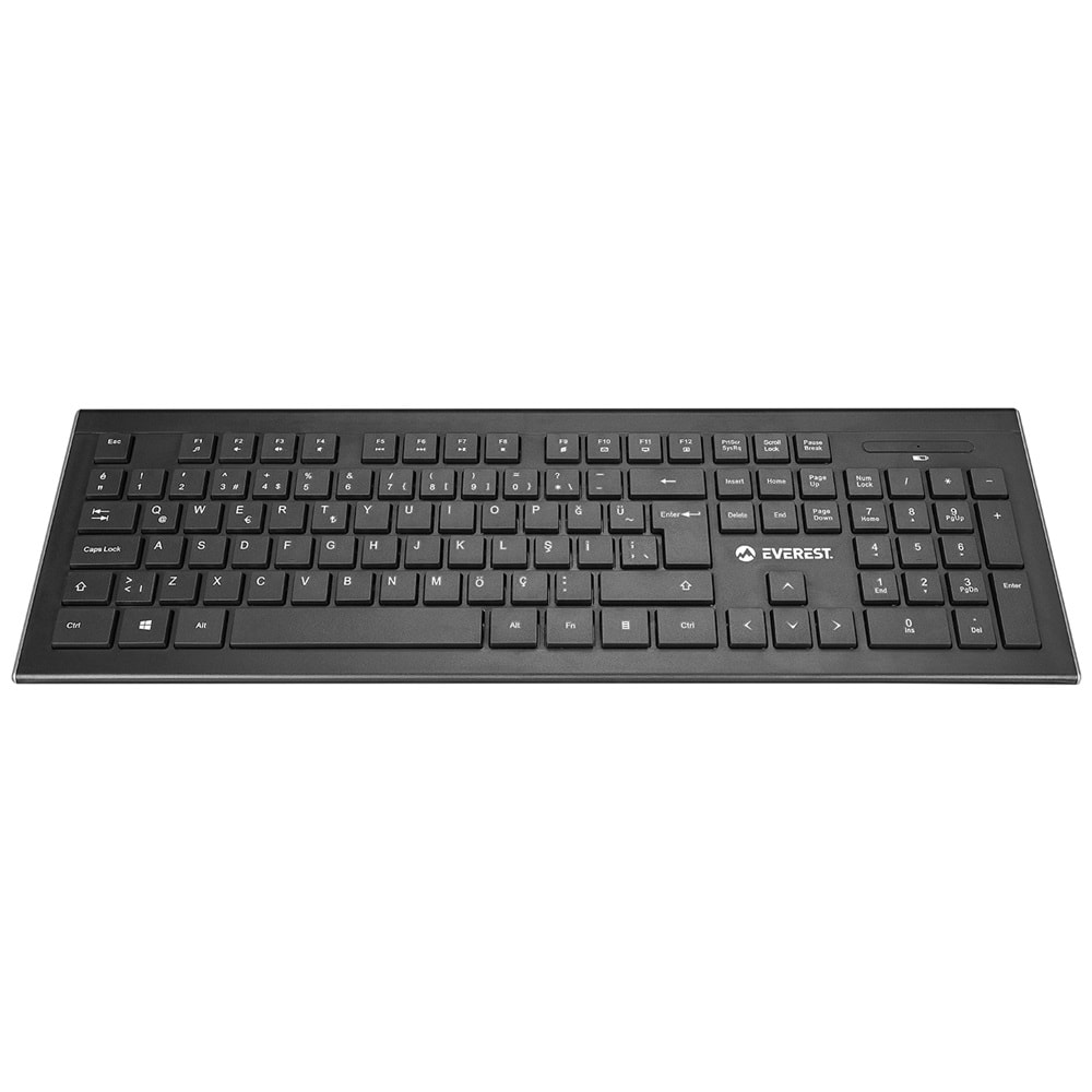 Everest KM-9675 Siyah Kablosuz 1600dpi Q Standart Klavye + Mouse Set