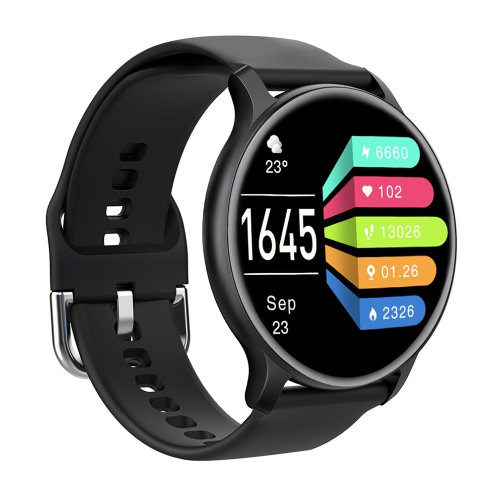 S-Link W02 DaFit Uyumlu+ Bluetooth 1.28 Ekran 200mAh Bataryalı Siyah Akıllı Saat/ Smart Watch