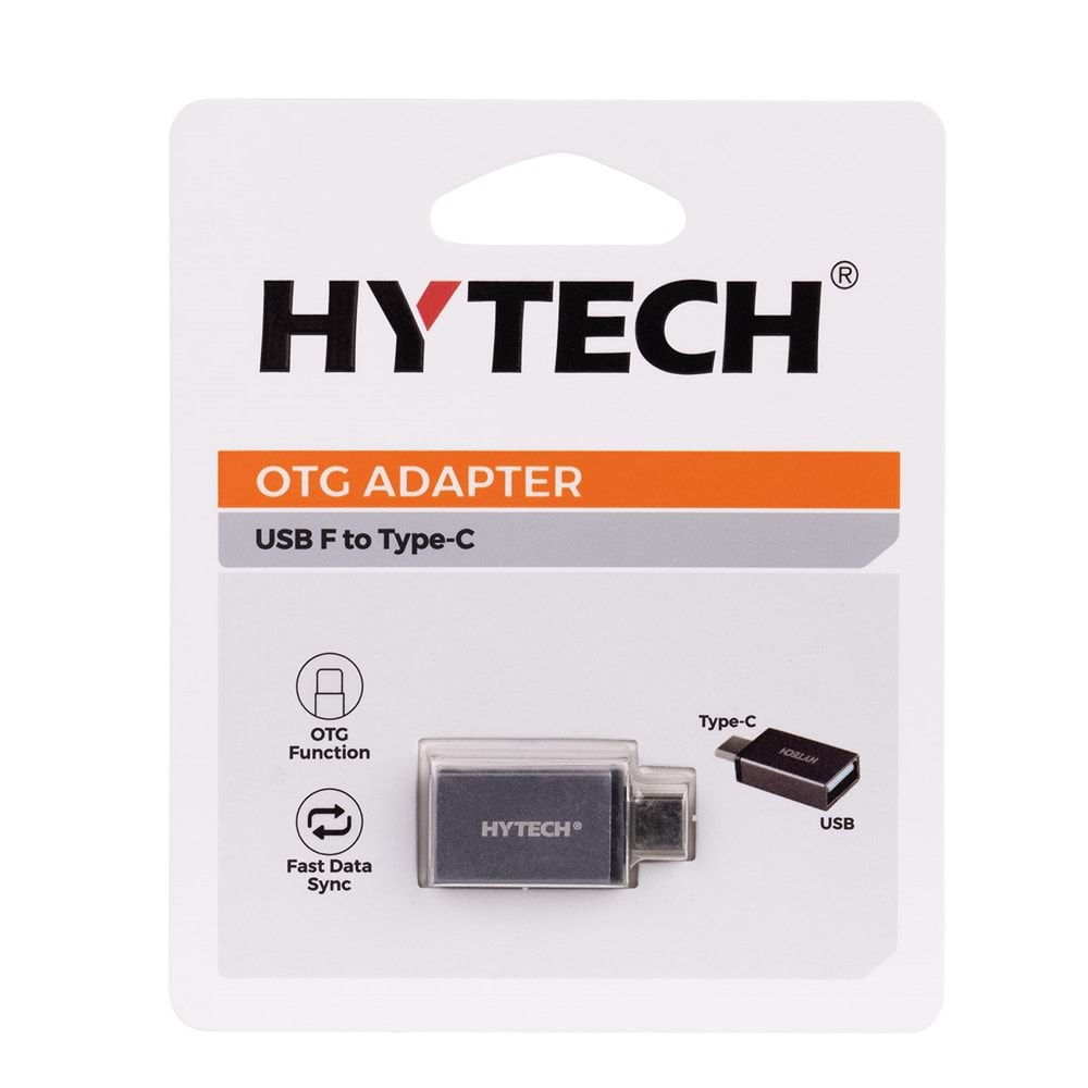 Hytech HY-XO20 Gümüş USB F to Type C M Metal Gövdeli OTG Çevirici