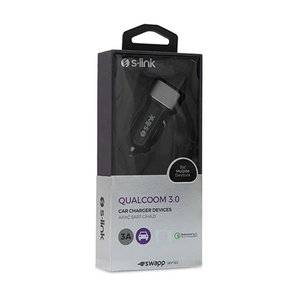 S-link Swapp SW-QAC38M Qualcomm 3.0 Metal Araç Şarj Cihazı