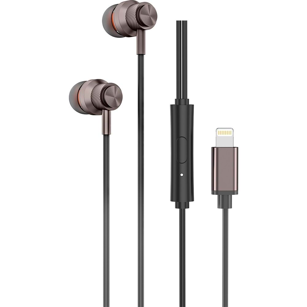 Hytech HY-XBK59 Beyaz iPhone Telefon Uyumlu Lightning Konnektörlü Metal Bluetooth Kulaklık