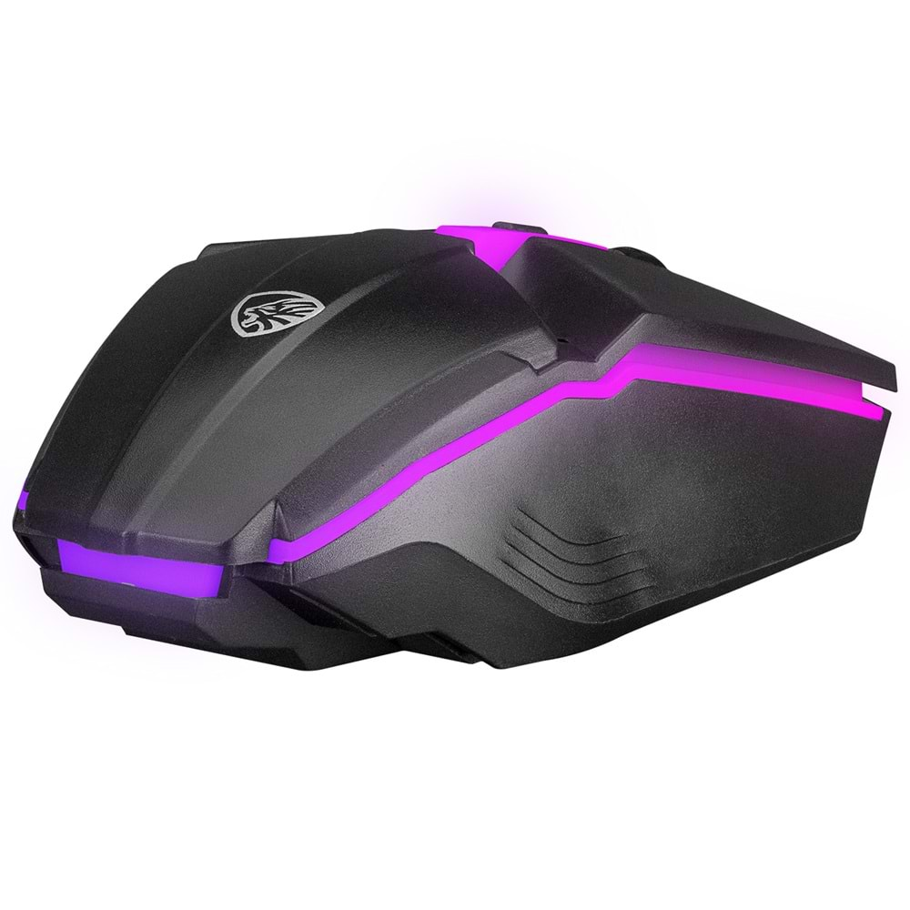 Hytech HKM-X86 QUIN Siyah Usb Gökkuşağı Zemin Aydınlatmalı Gaming Oyuncu Klavye + Mouse Set