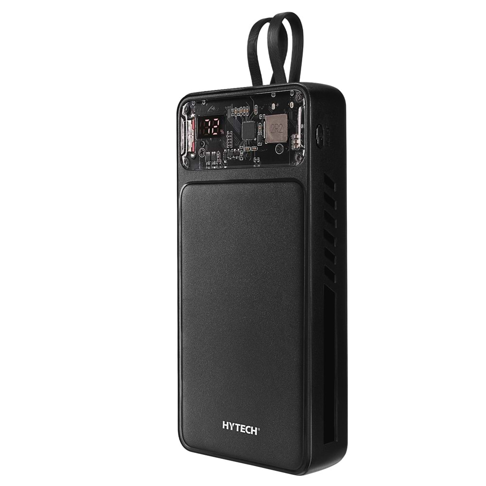 Hytech H220 20000mAh HSC22.5W PD20W+QC3.0 18W Siyah LCD Şeffaf Taşınabilir Pil Şarj Cihazı Powerbank