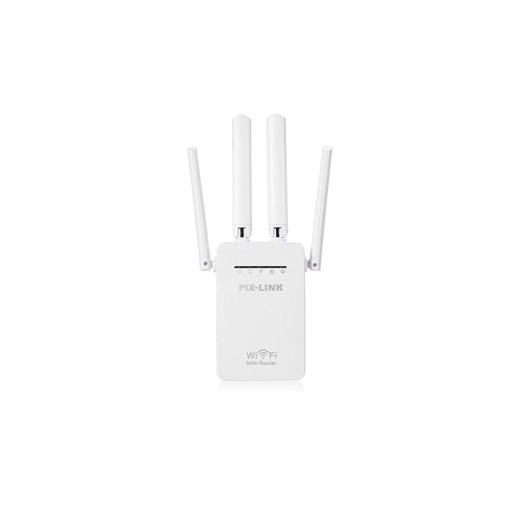 PIX-LINK LV-WR49D4Q WI-FI REPEATER/ROUTER/AP 300MBPS 4 ANTEN SİYAH
