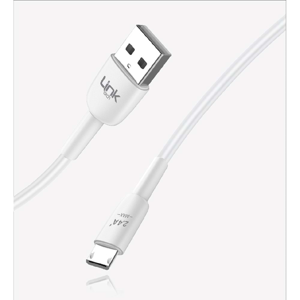 Link Tech K600 Beyaz Safe Fast 1m 3A Lightning USB Şarj Kablosu