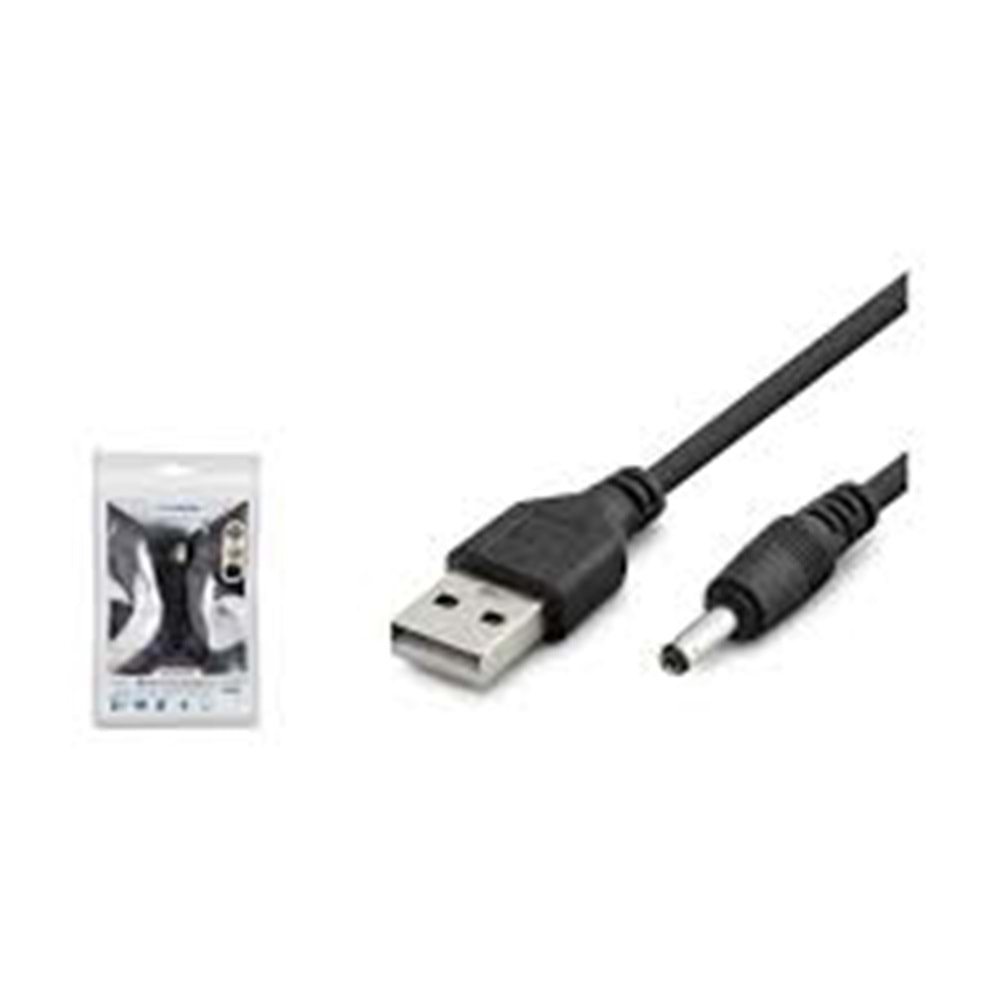 HADRON HDX1320 TABLET ŞARJ KABLOSU USB TO (3.5*1.35) 1M SİYAH
