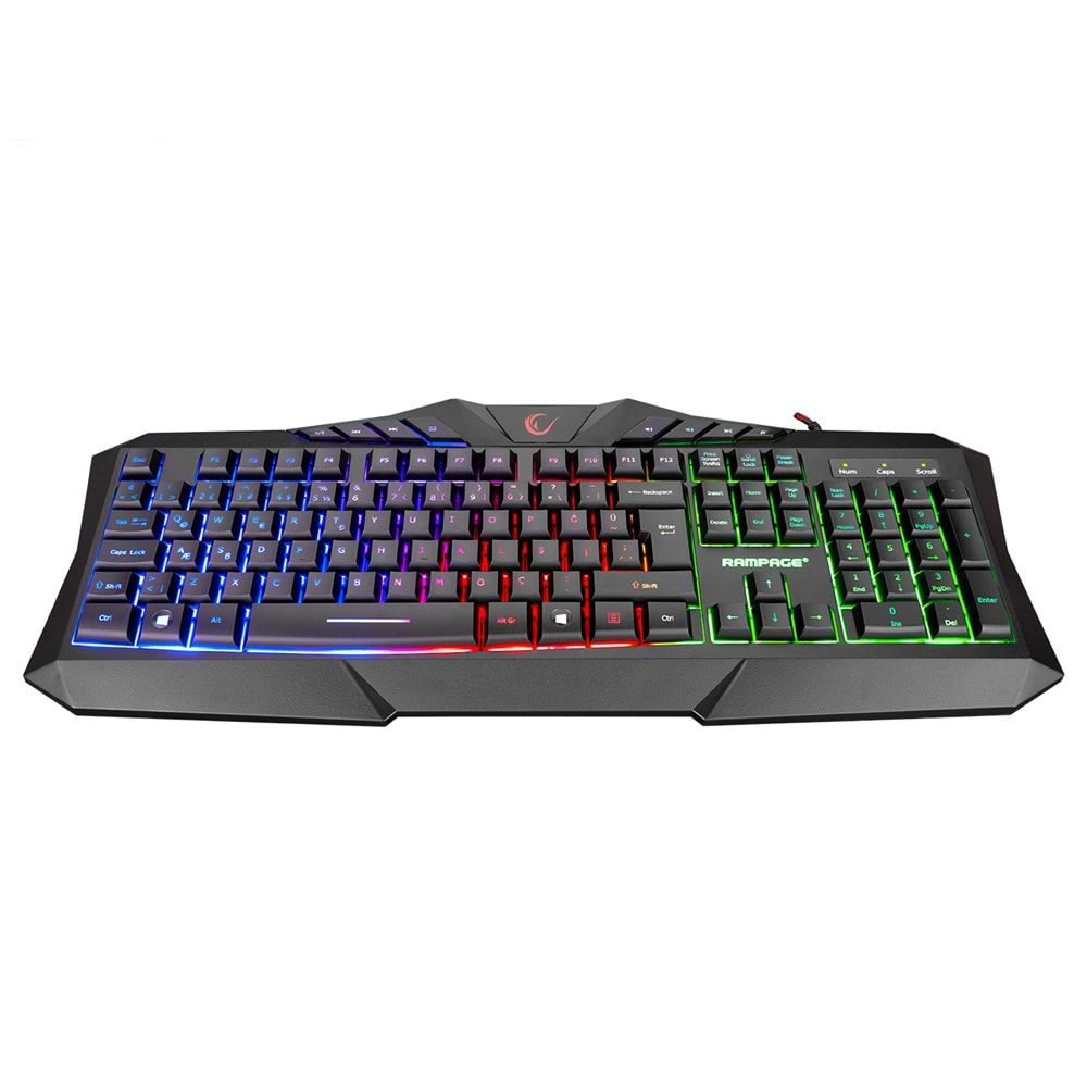 Rampage KM-404 ARGENTI Rainbow Aydınlatmalı USB Gaming Combo Q Klavye + Kulaklık + Mouse + Mousepad