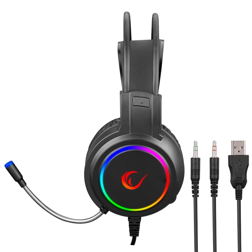 Rampage KM-404 ARGENTI Rainbow Aydınlatmalı USB Gaming Combo Q Klavye + Kulaklık + Mouse + Mousepad
