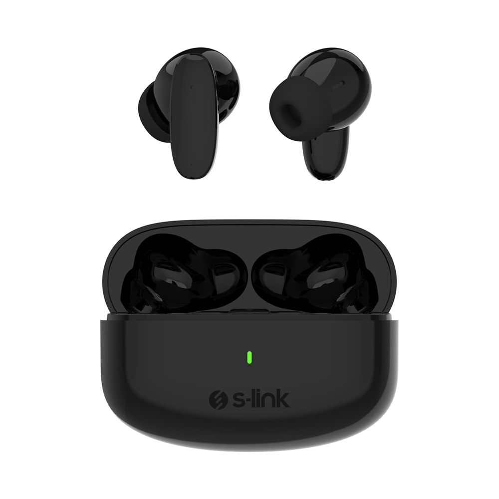 S-link EARDOPES SL-TWS08 Siyah 4 Mikrofonlu Enc Dual Mıc. TWS 50/500mah BT Mikrofonlu Kulaklık