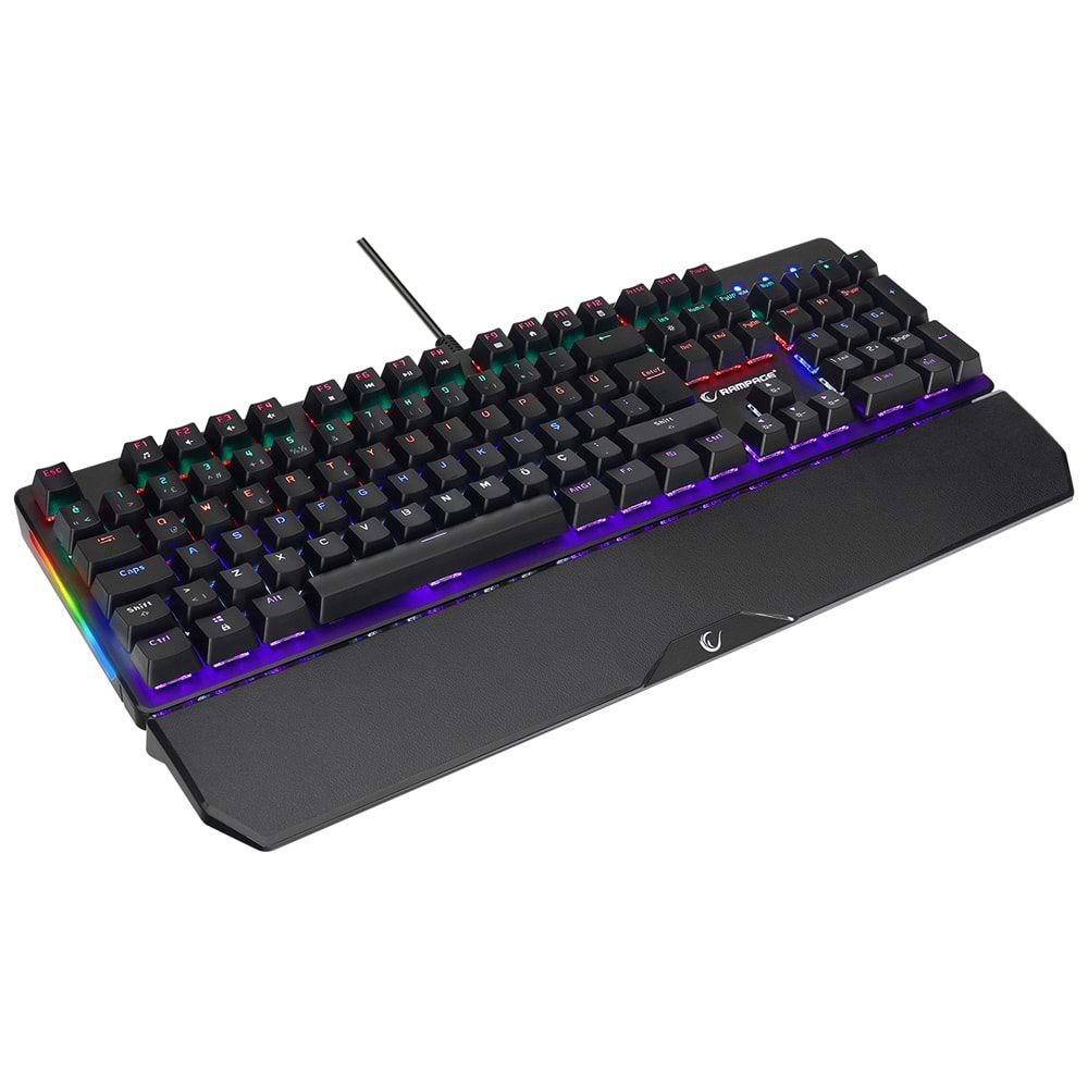 Rampage KB-R86 UMBRA Siyah USB Rainbow Aydınlatmalı Blue Switch Mekanik Gaming Oyuncu Klavye