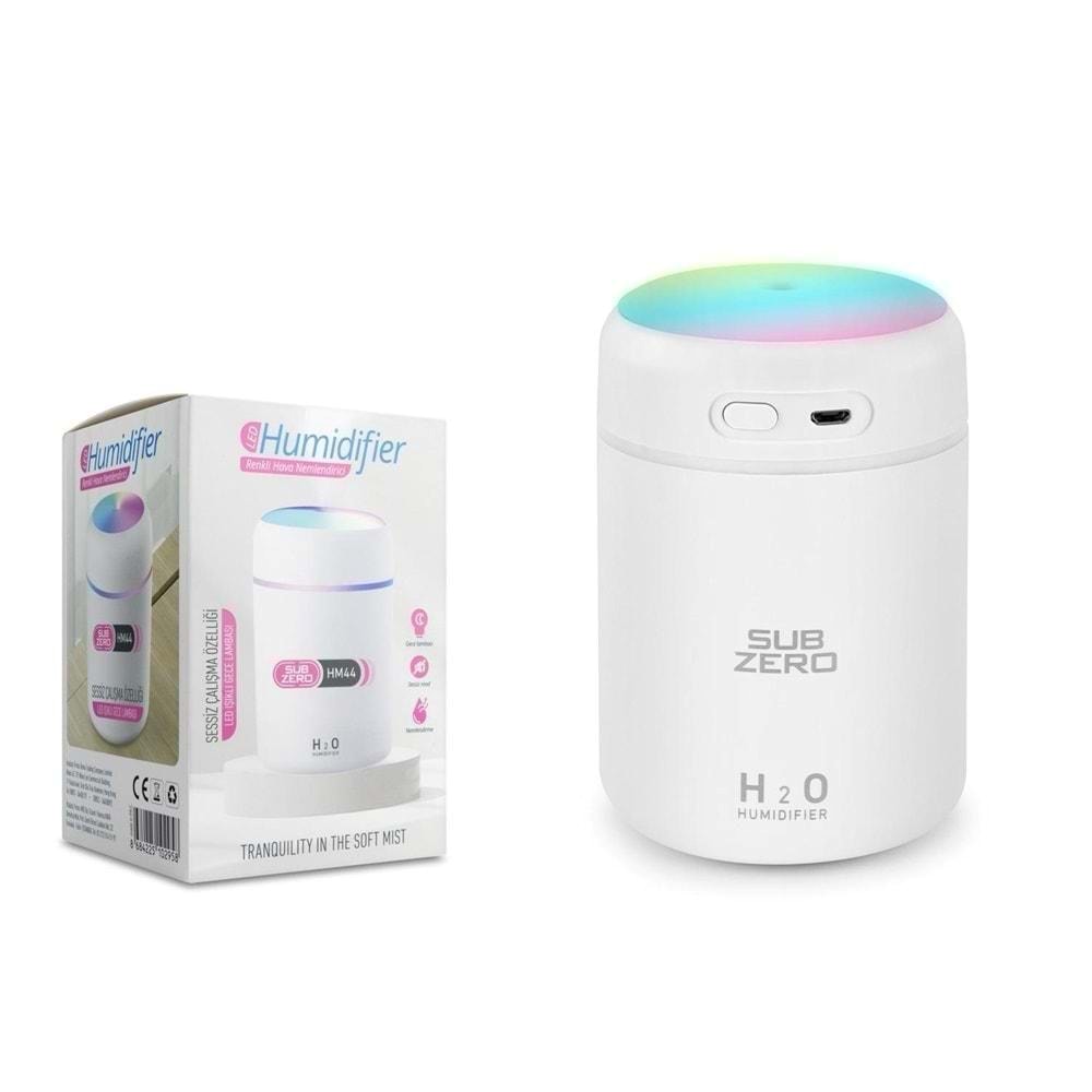 Subzero HM44 Nemlendirici Renkli Ortam Işığı Hava Nemlendirici Buhar Makinesi Ve Aroma Difüzörü