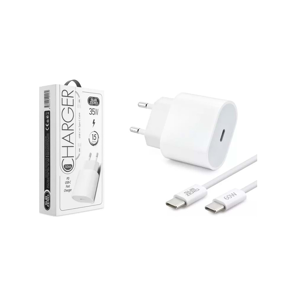 Subzero SG66 35W Pd Type-C to Type-C İphone15 Şarj Seti