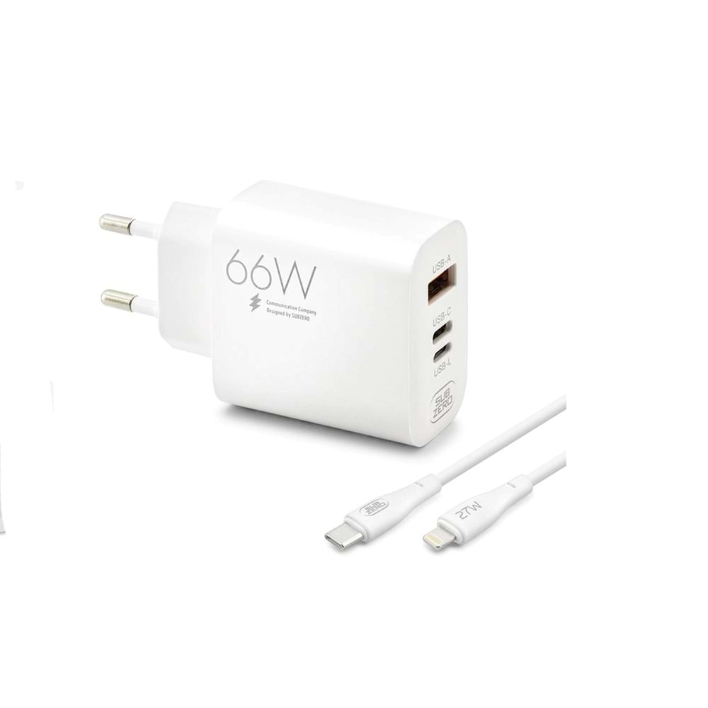 Subzero SG90 66W Usb+PD+Ligtning Girişli Turbo Şarj Aleti