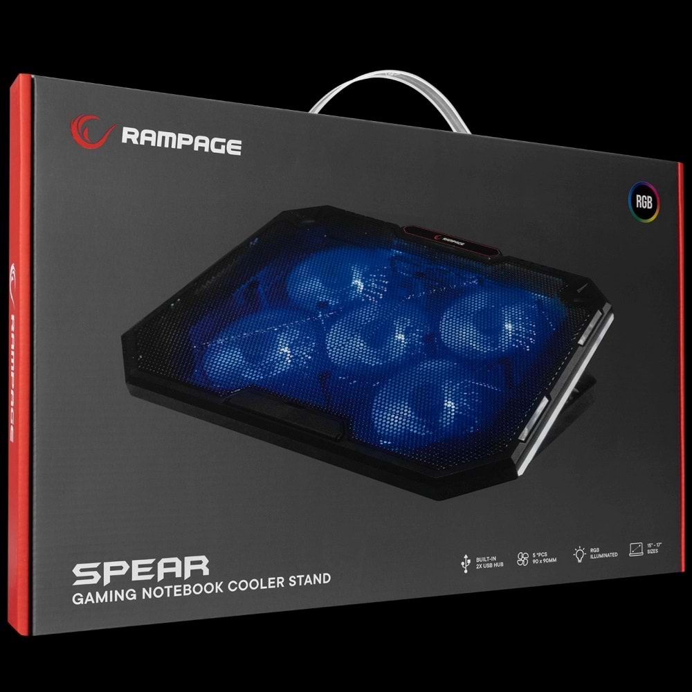 Addison Rampage AD-RC15 SPEAR Siyah 5 Fan 2 USB RGB Işıklı 15