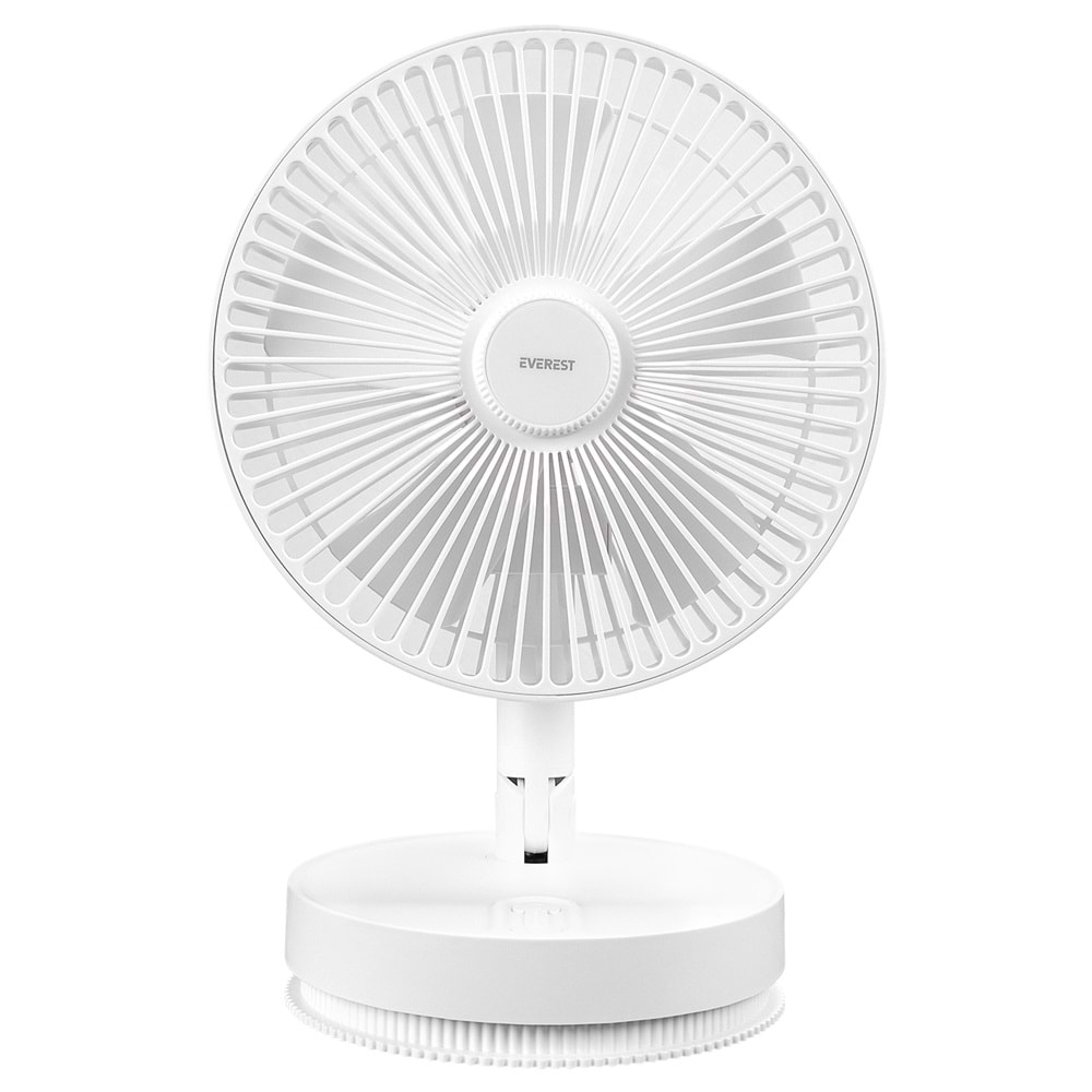 Everest EFN-601 Beyaz 2000mAh 4 Kademeli 4000RPM Hız Metal Ayak Masaüstü Usb Fan