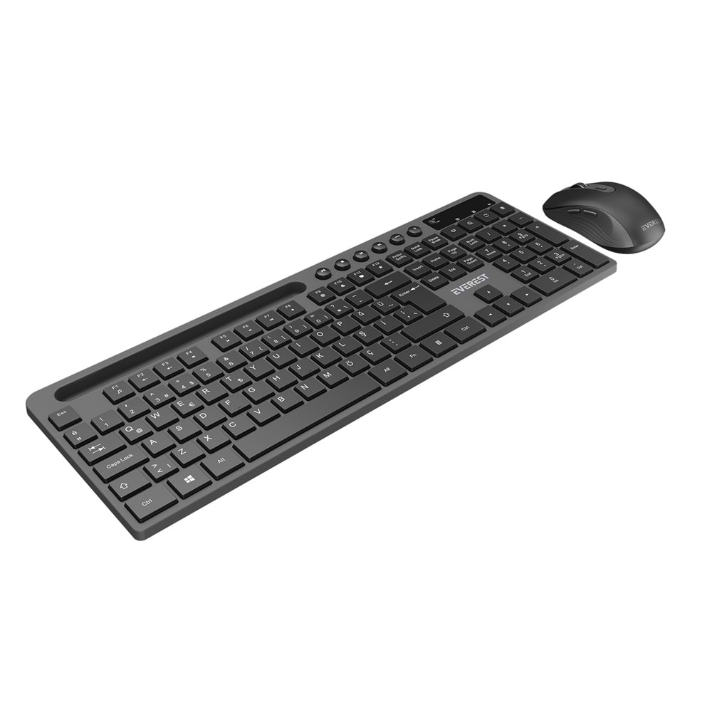 Everest KM-730 Siyah Kablosuz Q Multimedia Klavye + Mouse Set