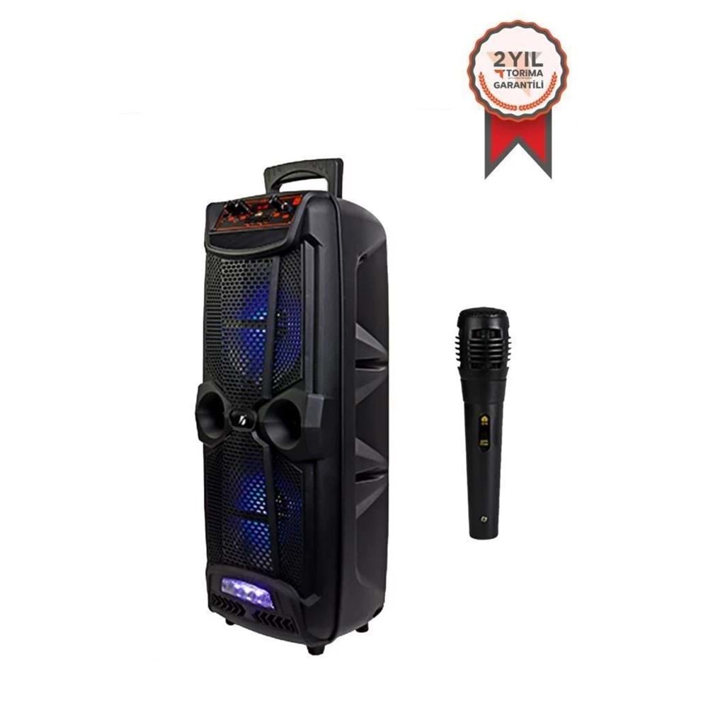 KTS-1743 Uzaktan Kumandalı ve Mikrofonlu Karaoke Bluetooth Hoparlörü