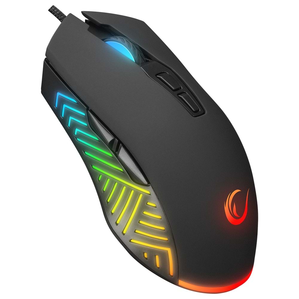 Rampage FITMENT KM-GX7 Gökkuşağı Aydınlatmalı Siyah USB Gaming Combo Mouse + Mousepad + Kulaklık Q Gaming Klavye +
