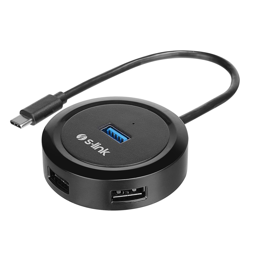 S-link SW-U340 4 Port Usb 3.0 Gri Type-C Hub