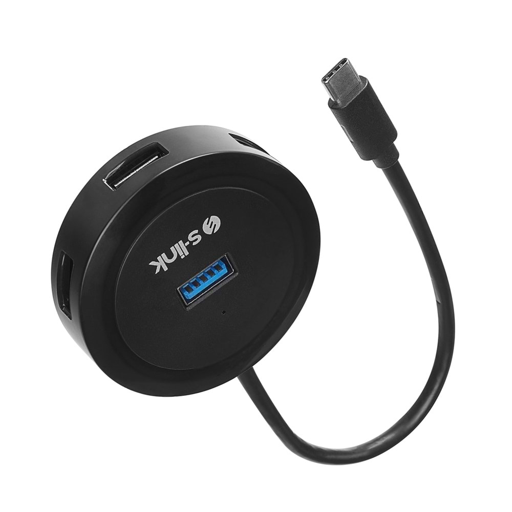 S-link SW-U340 4 Port Usb 3.0 Gri Type-C Hub