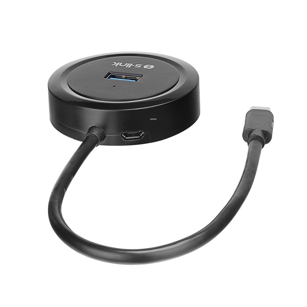 S-link SW-U340 4 Port Usb 3.0 Gri Type-C Hub