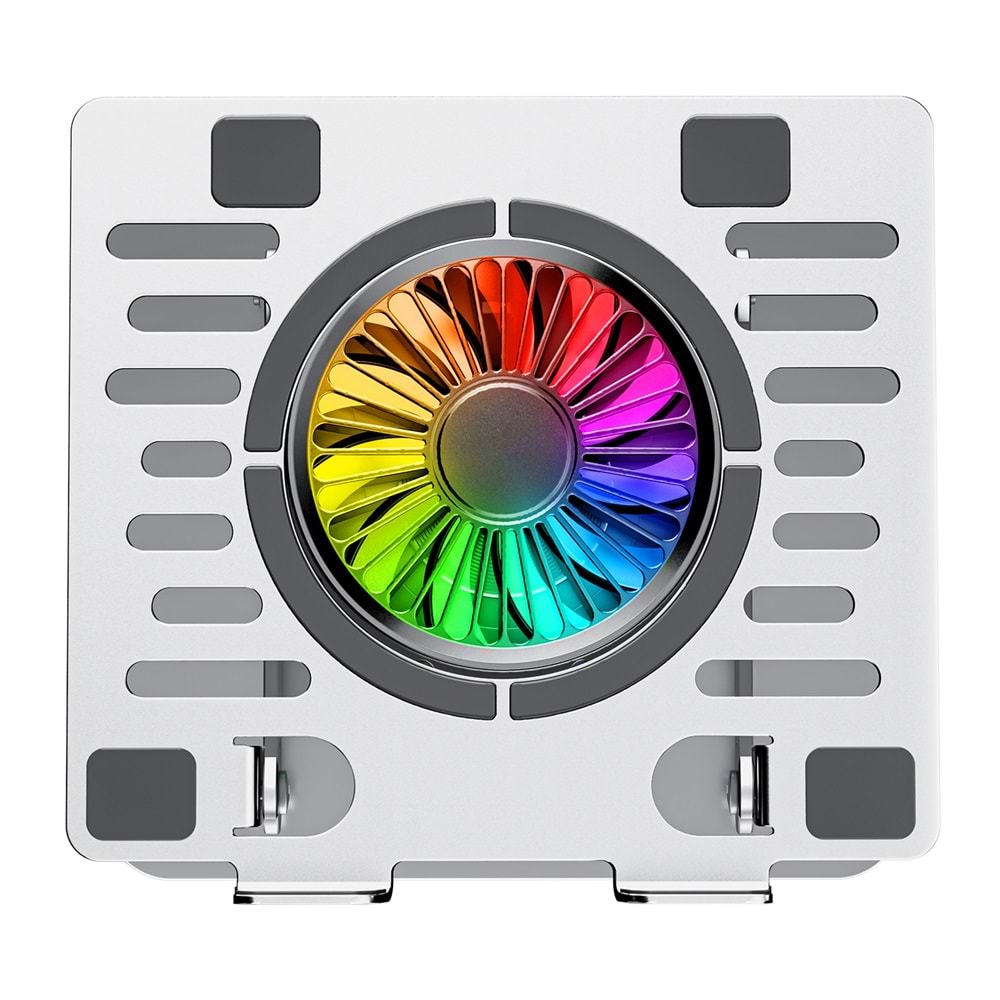 Addison AD-RC35 360 Derece Dönebilen Fanlı RGB Işıklı Ayarlanabilir Metal Laptop Stand