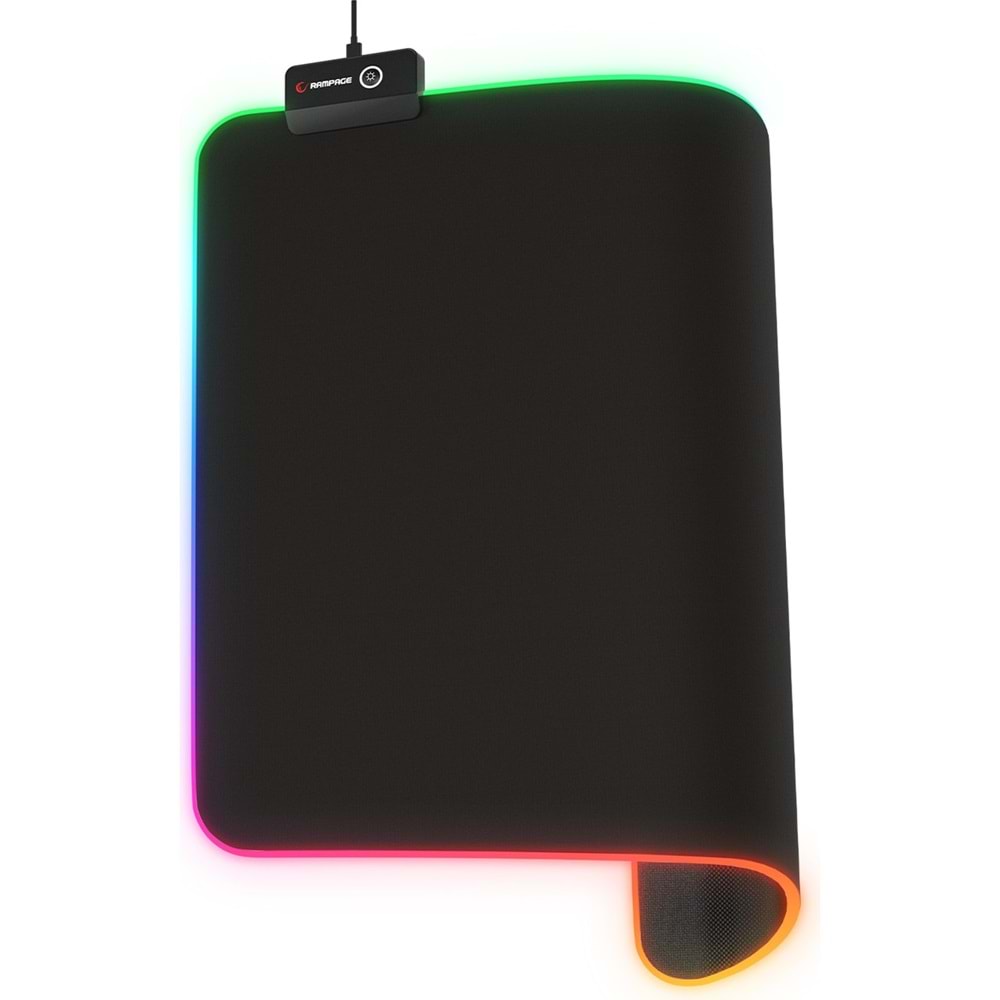 Rampage BLITZ RGB M (MP-23) Siyah 252*328*3mm RGB Ledli Gaming Mouse Pad