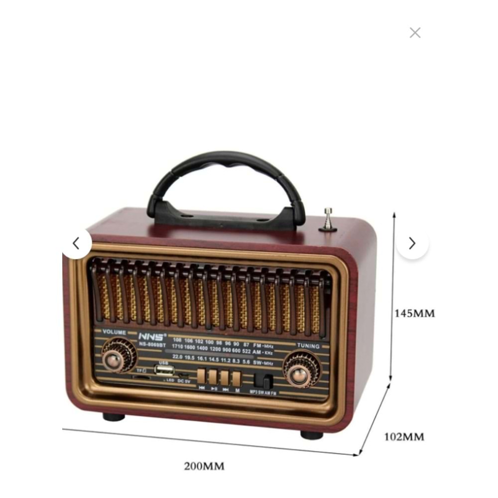 Tastech Carbon NS-8069 Bloutood Radyo