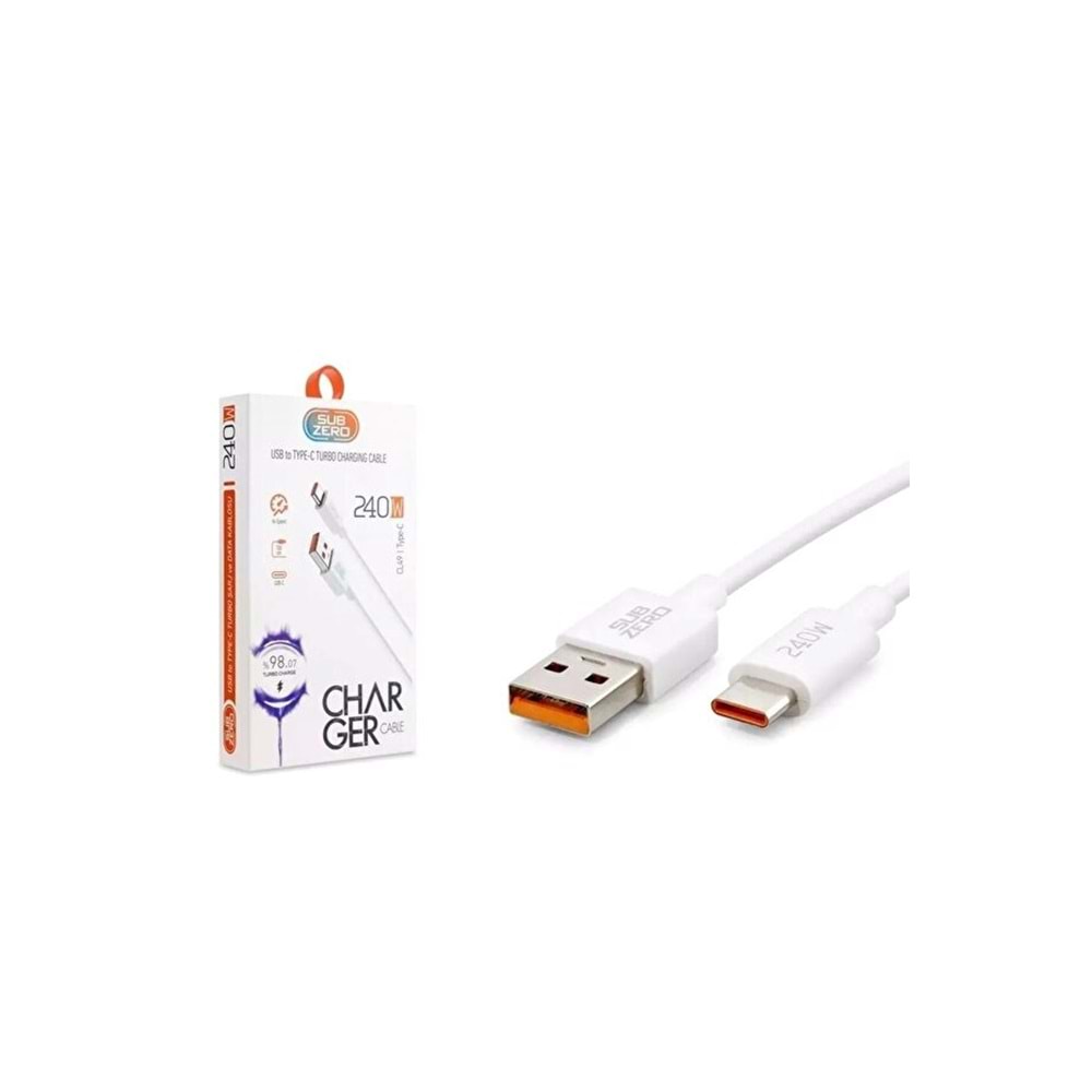 Subzero CL49 240W Type-C Hızlı Şarj Data Kablosu 1mt (Saliseli)