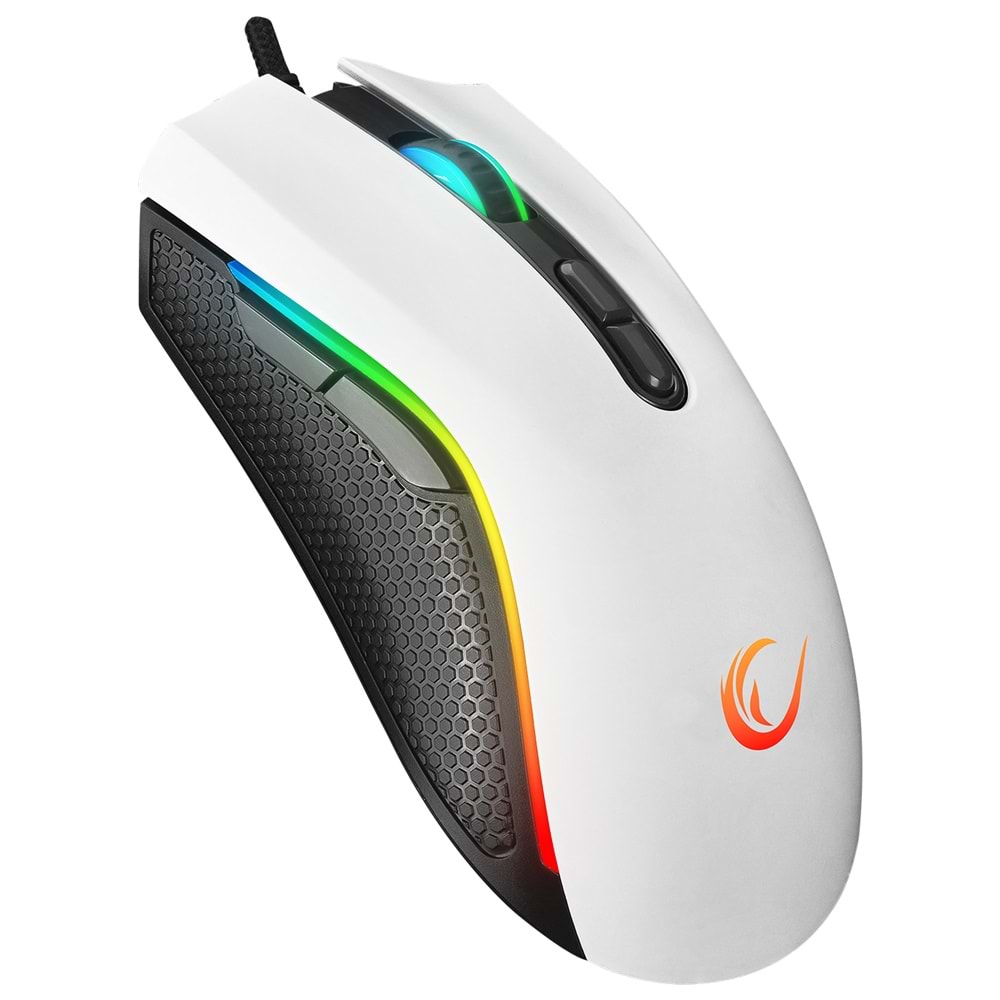 Rampage SMX-R44 V2 Makrolu Beyaz 12800 DPI RGB Ledli 80 Million Huano Switch Gaming Oyuncu Mouse