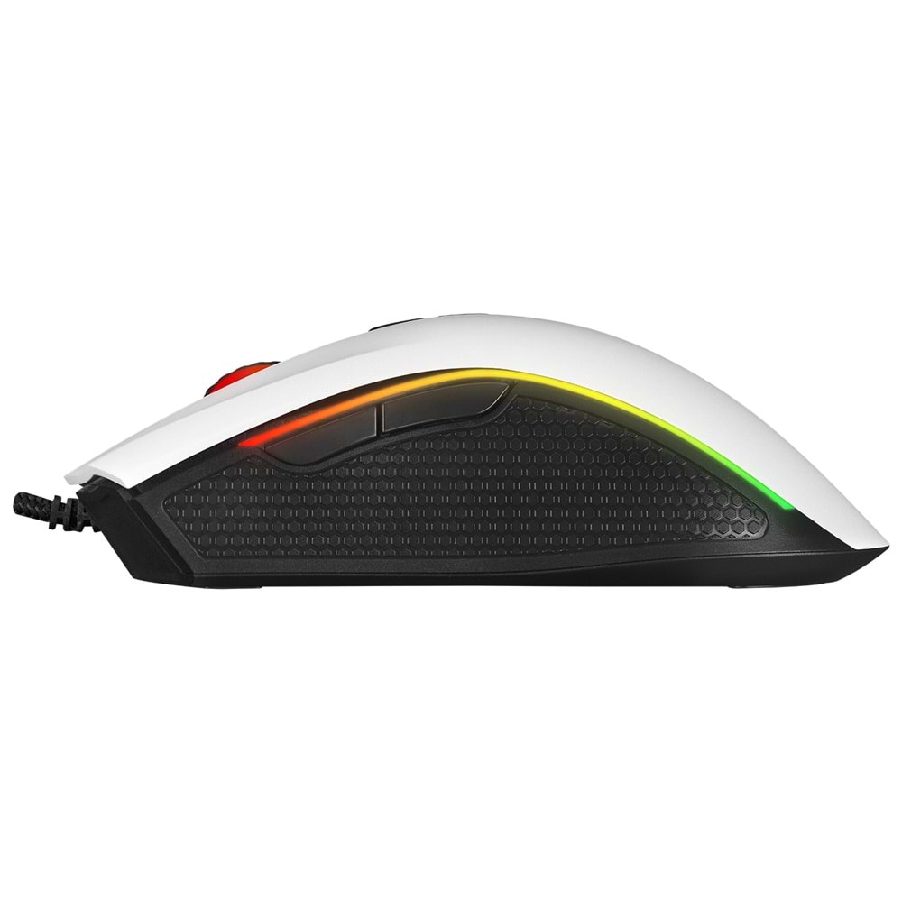 Rampage SMX-R44 V2 Makrolu Beyaz 12800 DPI RGB Ledli 80 Million Huano Switch Gaming Oyuncu Mouse