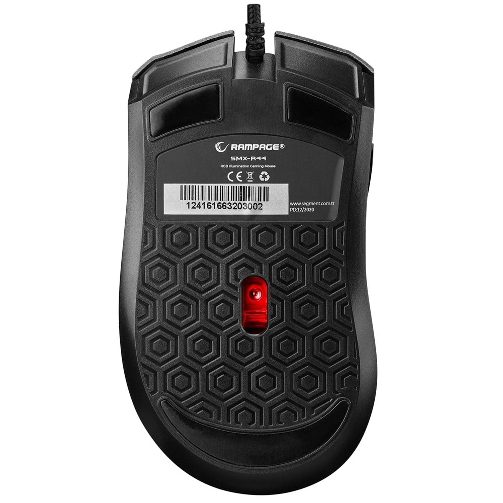 Rampage SMX-R44 V2 Makrolu Siyah 12800 DPI RGB Ledli 80 Million Huano Switch Gaming Oyuncu Mouse